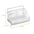 thumbnail image 6 of Callipe Kitchen Sink Caddy Organizer Rustproof Sponge Holder with Drainage Tray Kitchen Sink Storage Rack for Brushes Soap Dispenser Bathroom Accessories, 6 of 8
