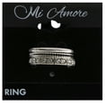 thumbnail image 2 of Mi Amore Stackable Crystal Multiple-Ring-Set Silver-Tone & Black Size 9.00, 2 of 2