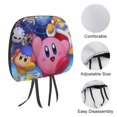 thumbnail image 3 of Kirby Deluxe Game Car Headrest Cover Decor Vehicles Seat Pillow Cover Protector Accessories Auto Front/Rear Seats Head Rest Cover Universal Fit Most Cars Sedan SUV Van, 3 of 7