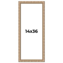 14x36 Frame Silver Real Wood Picture Frame Width 1.5 inches | Interior Frame Depth 0.5 inches |