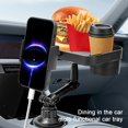 thumbnail image 3 of Soumake Car Dining Plate Universal Foldable Cup Holder Phone Bracket Storage Tray for Snacks Drinks Mobile Phones, 3 of 7