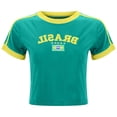thumbnail image 3 of Trendfront Womens Brasil Flag Graphic T Shirt Y2K Letters Five Stars Print Ringer Tee Crop Short Sleeve Short Length Retro Casual Streetwear Summer Tops, 3 of 3