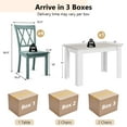 thumbnail image 4 of Costway 5 PCS Dining Set Modern Rectangle Table & 4 Rubber Wood Chairs Kitchen Breakfast, 4 of 10