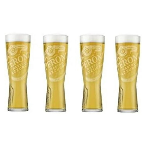 Peroni Italian Beer Glass - 2024 Signature Edition - 0.3 Liter - Set of 4