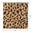 thumbnail image 5 of Beige and Black Leopard Pattern Shower Curtain 72"x72" ,Bathroom Decorative Shower Curtains Set with 12 Hooks,Modern Waterproof Washable Shower Curtain, 5 of 6