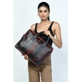 thumbnail image 2 of SHARO Classic Leather Antique Red Leather Two Tone Laptop Bag Briefcase, 2 of 8