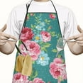 thumbnail image 2 of Pioneer Flower Floral Print Pattern Apron-Garden Aprons for Women with Pockets-Cotton Linen Waterproof Kitchen Cooking Gardening Aprons Adjustable for Kitchen,Cooking,BBQ and Salon 33x27 Inch, 2 of 7