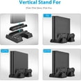 thumbnail image 5 of Vertical Stand for PS4/PS4 Slim/PS4 Pro - Cooling Fan with PS4 Controller Charging Station ,with Game Storage, 5 of 6