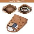 thumbnail image 7 of Montana West Hobo Bag Purses for Women Soft Slouchy Shoulder Handbags Tote with Pouch, Flower Cut-out Light Brown, 7 of 7