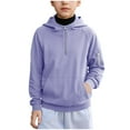thumbnail image 3 of BFHHYA Boys (5-14Y) Quarter-Zip Hoodie Raglan-Sleeve Pullover Long Sleeve Solid Color Casual Sweatshirt with Pockets, for Family Hikes, 3 of 8