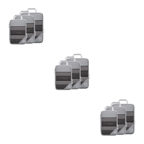 Advancent 3 piezas Viajan con estilo y sin esfuerzo con estos cubos de embalaje hechos de nailon Maleta comprimida gris Type1 NO1