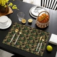 thumbnail image 4 of Green Camouflage Bigfoot Pattern Summer Placemats Table Placemats Set Of 4-Linen Kitchen Washable Placemats Table Mats 11.8"x17.7" Non-Slip Heat Resistant, 4 of 6