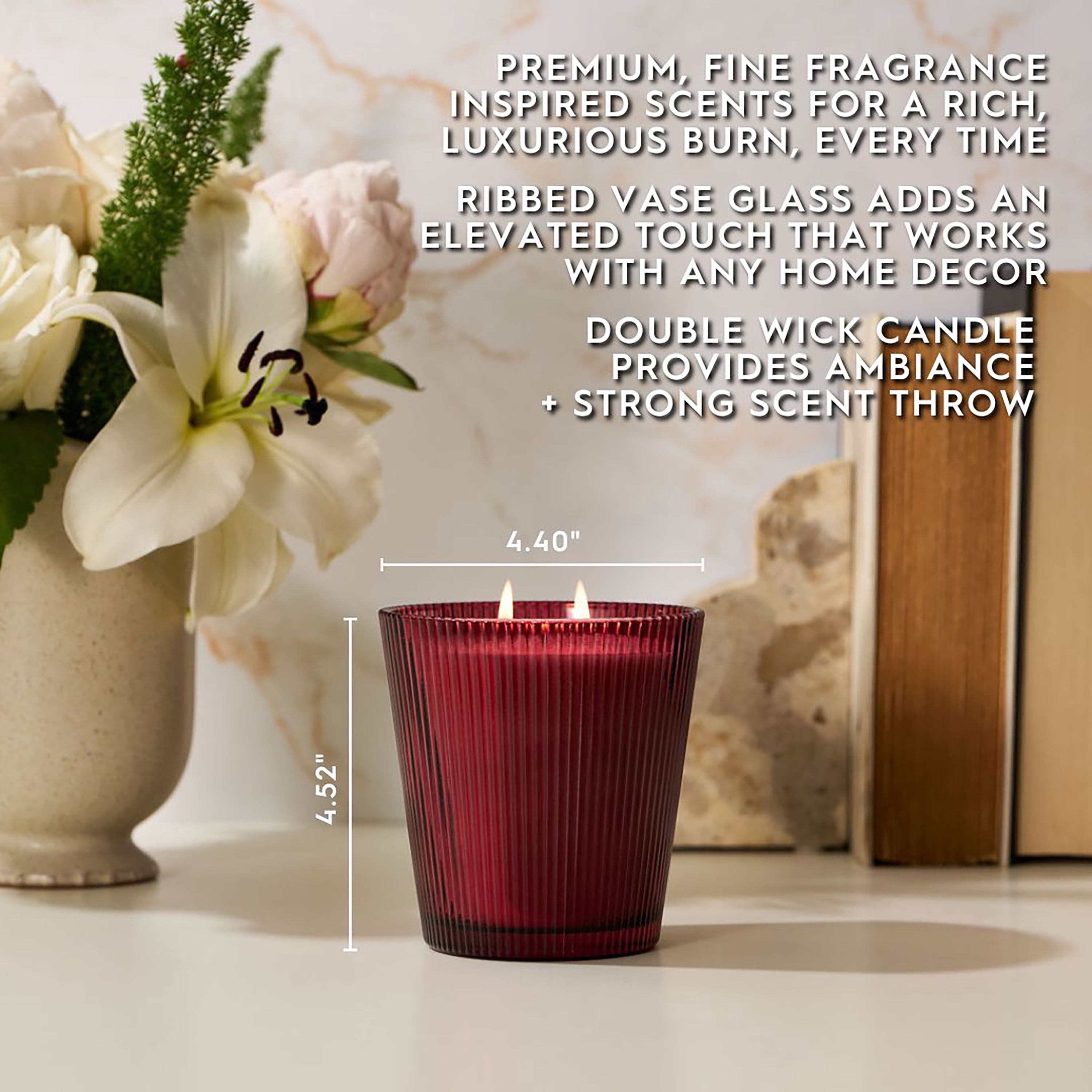 Better Homes & Gardens Fine Fragrance Collection, Juicy Mandarin Nectar Scented 2-Wick Jar Candle 16 oz.
