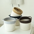 thumbnail image 7 of PiccoCasa Cotton Rope Storage Bins Baskets with Handles for Shelves, Cylindrical 1, Navy Blue, 7 of 7