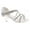 White/White, variant on Forever Glamour-28 Kids Rhinestone Flower Sparkling Bling Heel designed Dress Sandals, Silver/Silver, 3