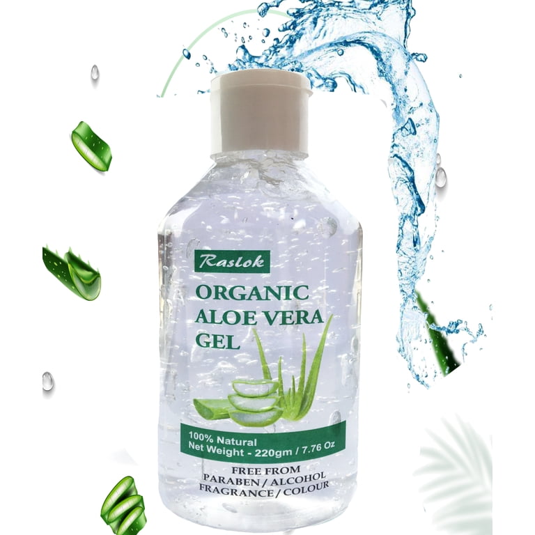 Raslok Aloe Vera Gel | 100% Pure Natural Aloe Gel For Moisturizing Face  Skin & Hair Care,Durable Moisturizing Hydrating Soothing, Non-Sticky (7.7  OZ)