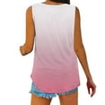 thumbnail image 6 of USSUMA Tops for Women Trendy Womens Tank Tops Sleeveless V Neck Camisole Cold Shoulder Loose Fit Casual Printed Lounging T-Shirt Lightweight T-Shirt Business Pink Festival Gift Tank Top for Women L, 6 of 6