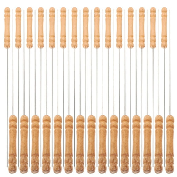 WORGEOUS 30-Piece Heavy Duty Grill Skewers Set for Outdoor BBQ, Kitchen Cooking, and Barbecue Parties