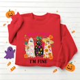 thumbnail image 4 of Womens Halloween Crewneck Sweatshirt Cute Ghost Spooky Tops Womens Halloween Sweatshirt, Vintage Witch Graphic, Oversized Sweatshirt, Long Sleeve Pullover, Casual Fashion, Fall Tops, 4 of 7