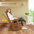 thumbnail image 4 of VINGLI Wooden Rocking Chair with High Backrest, Solid Fir Wood, Heavy Duty 600 LBS Patio Rockers for Indoor and Outdoor, Garden, Yard, Patio, 4 of 7