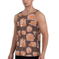 thumbnail image 2 of KLL Beautiful Fox Print Men's Muscle Gym Workout Stringer Tank Tops Bodybuilding Fitness T-Shirts Tank Tops Men-3X-Large, 2 of 7