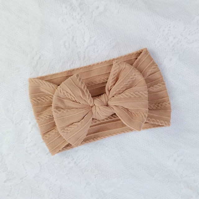 Diadema para bebé recién nacido, turbante de punto elástico, lazo de nailon suave, accesorios para el cabello