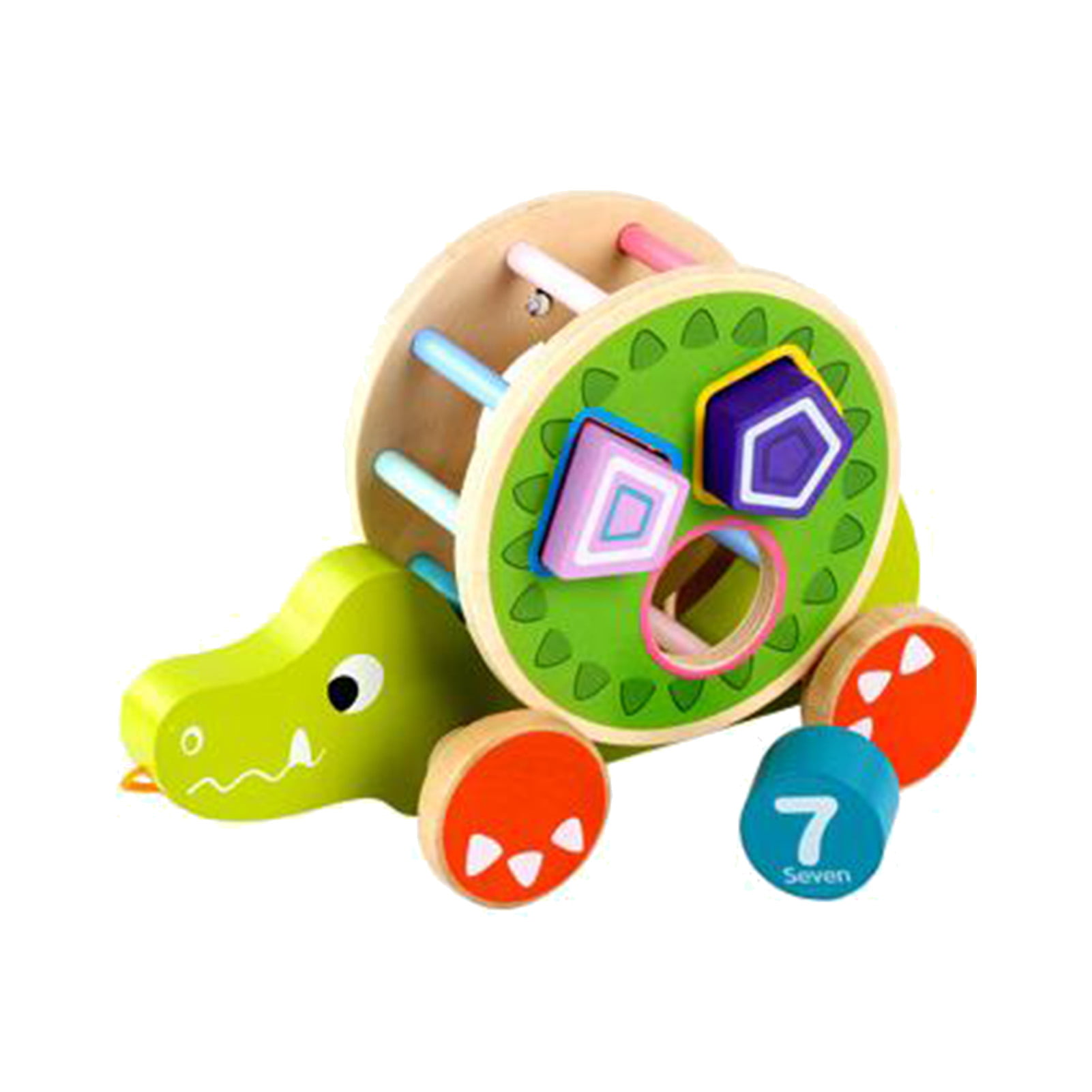 L Green 4.7, Hape Frog Pull-Along | Wooden Frog Fly Eating Pull Toddler Toy 