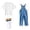 White, variant on Teen Overalls Boys Summer Jean Overallswith Pink Top Sleeveless Jeans Jumpsuit Girl Clothes 16-17 Years