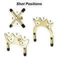 thumbnail image 6 of Uxcell Billiard Bridge Head Pool Cue Stick Bridge Billiard Accessories with Rubber Sleeves Gold Tone 3 in 1, 6 of 6