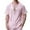 Pink, variant on Men's Europe And The United States Summer Men's Solid Color Jacquard Figure Hooded Zipper Cardigan Outdoor Casual Short Sleeved Jacket
