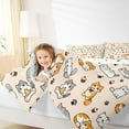 thumbnail image 4 of Feelyou Kawaii Cat Animal Twin Comforter Sets, Teen Kid Boy Girl Bedding Set, 2-Piece, 4 of 8