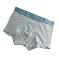 thumbnail image 2 of zeranth Men Underpants Color Matching Soft Mid Waist Elastic Striped Anti-septic Moisture-wicking U Convex Pounch Quick Dry Men Boxers Underwear, 2 of 7