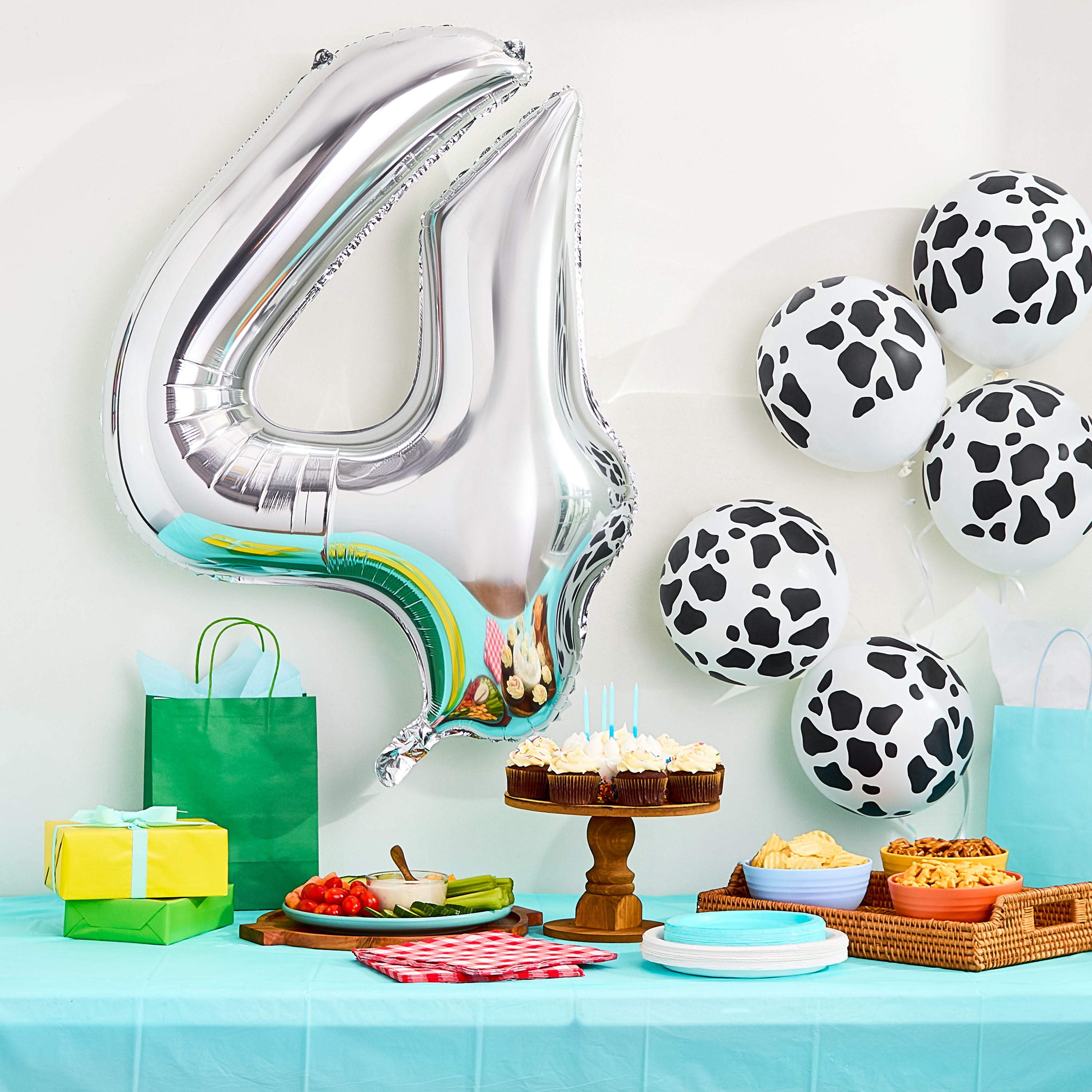 36" Silver Number 4 Foil Balloon, by Way To Celebrate