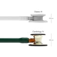 thumbnail image 3 of 3M Littmann Cardiology IV Stethoscope, High Polish Champagne-Finish Chestpiece, Hunter Green Tube, Orange Stem and Champagne Headset, 27 inch, 6206, 3 of 4