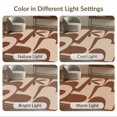 thumbnail image 7 of ODIKA 6'x9' Washable Area Rug Brown Beige Abstract Geometric Design Elegant Interplay with Minimalist Aesthetic for Dining Room, Under Table, Office Décor, Non-Slip Chair-Friendly, 7 of 7