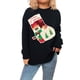 thumbnail image 1 of Suéteres Navideños Feos para Mujer, Suéteres Gráficos de Larga, Suéteres Casuales de Punto para Otoño e Invierno para Mujer Negro M, 1 of 9