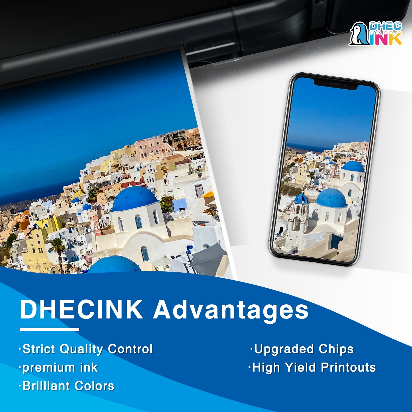 DHECINK Ink Cartridge Compatible for Epson 812 Ink Cartridges for Epson 812XL Printer Ink for Workforce Pro WF-7820 WF-7840 (Black Cyan Magenta Yellow)