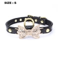 thumbnail image 2 of Diseñador Fancy Cute Leather Shiny Rhinestone Bow Tie Pet Cat Dog Collar Collar Joyería MFZFUKR CPB-US-YY317-11, 2 of 5