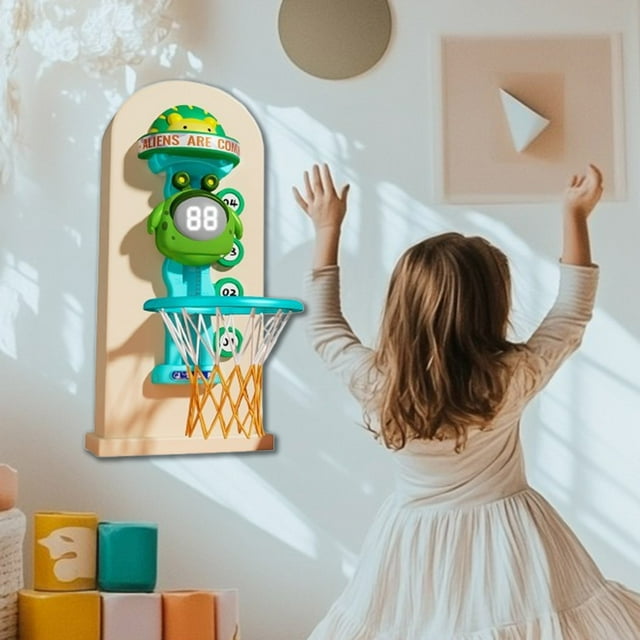 Interactive Basketball Hoop Toy For Kids With LED Score Counter Voice Prompt Educational Sports Game Indoor Play For Ages 3 And Up Construction for Kids Alphabet Game Alphabet Letters for Bath Tub