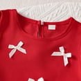 thumbnail image 6 of Sweat Sets for Girls Girls Clothes Summer Short Sleeve Lace Bow Print Top Pants 2PCS Set Little Girl Outfits Size 2-10, 6 of 9