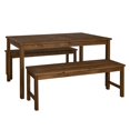 thumbnail image 1 of Pemberly Row Acacia Wood Patio 3-Piece Dining Set in Dark Brown, 1 of 9