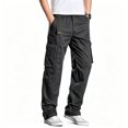 thumbnail image 2 of Men 6 Storage Utility Cargo Pants Stretch Ripstop Tapered Hiking Work Pants S-XXL（1 piece） without belt, 2 of 10