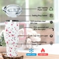 thumbnail image 3 of 40oz Cherry Blossom Tumbler with Handle, Lid & Straw - Pink Floral Travel Mug Water Bottle - Gift for Women, Girls - Reusable Drinkware, 3 of 6