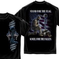 thumbnail image 7 of I Stand For The Flag Kneel For The Fallen Patriotic 100% Cotton Black T-Shirt XXX-Large, 7 of 7