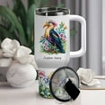 thumbnail image 2 of 40oz Custom Tumbler for Lesser Adjutant Bird Lovers – Personalized Travel Mug with Straw, Handle, Lid – Cute Animal Gifts for Girls Women on Birthday or Christmas, 2 of 6