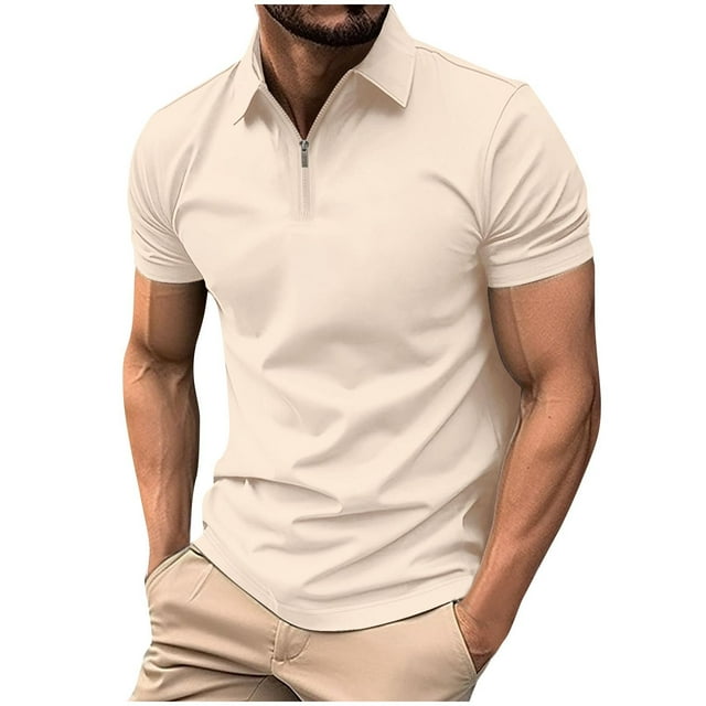 pstuiky Camisa de manga corta para hombre, Camisa informal de manga corta y cuello redondo para hombre, color liso, talla grande, media manga camisas casuales para hombre xl