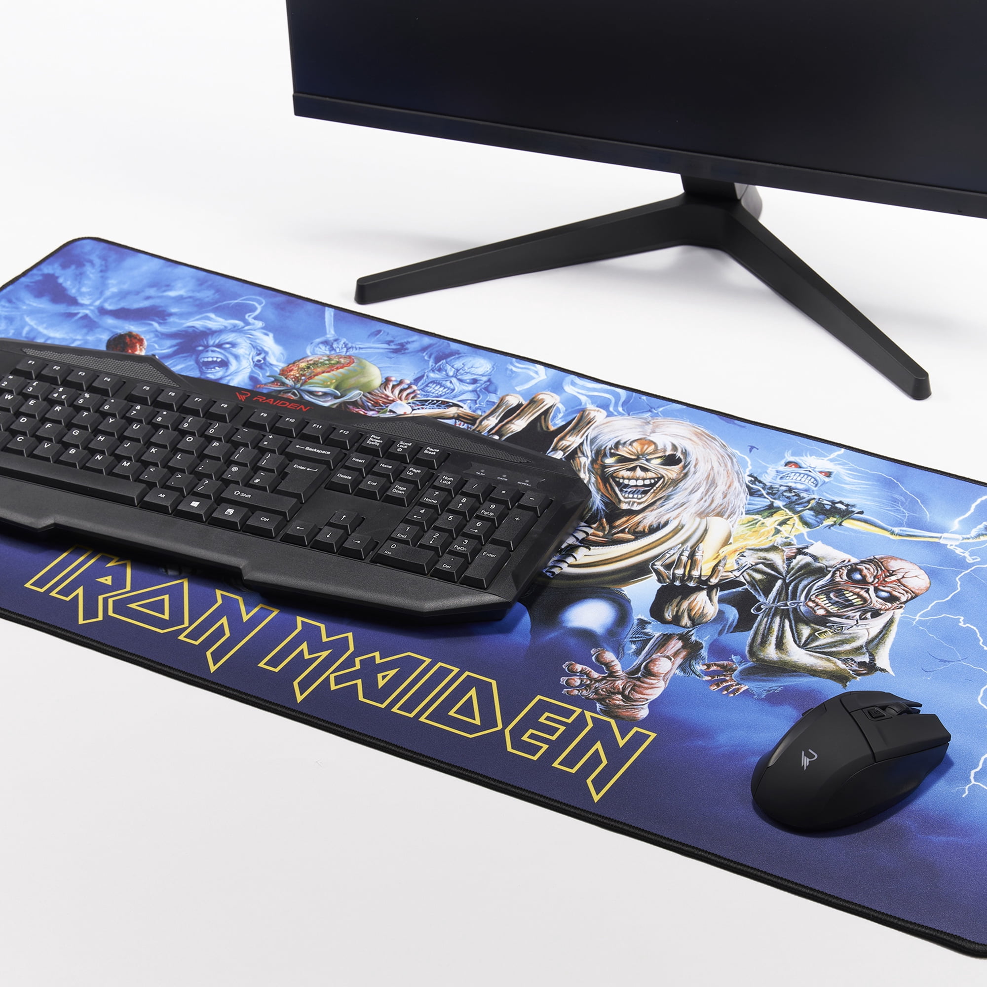 Subsonic Iron Maiden XL Ergonomic Gaming Mouse Pad 90 cm x 40 cm - Non-slip, Oversized, Immersive Comfort