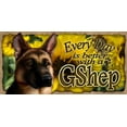 thumbnail image 2 of Every Day is Better With A German Shepherd "Flower Theme" Wooden Sign / Plaque featuring the Art of S. Rogers, 2 of 2