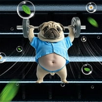 Cute Weightlifting Puppy Car Air Freshener Clip - Dog Shape Interior Decor with Solid Fragrant Tablets, Plastic