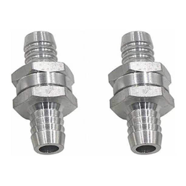 Válvula de retención Válvula de combustible de aluminio, válvula de retención de gasolina diesel (12 mm 2 piezas), válvula de retención de línea de combustible para sistema de combustible de carburador de baja concentración, válvula de retención corta oso de fresa Electrónica